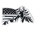 Deer Hunting American Flag Sticker Buck Antler Hunter Stickers 3 x 5 Inches USA Patriotic Automotive Decals Single Pack Waterproof Vinyl Decal for Truck Jeep Car RV Rear Window Bumper Camping Cooler