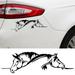 Xyer Double Horse Car-Styling Vehicle Body Reflective Decals Sticker Decoration Black 2Pcs
