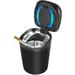 Linkstyle Portable Ashtray for Car Vehicle Ashtray Ash with Lid Auto Ashtray Car Ashtray Windproof Smokeless Blue Led Light Stainless Steel Ash Tray for Outdoor Travel Office Home Use Blac