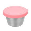 1 Set Salad Dressing Container with Silicone Lid Leak-proof Stainless Steel Lunch Bento Box Food Pick Sauce Cup Picnic Supplies