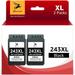 High Yield 243 Black Ink Cartridges Replacement for Canon 243 243XL PG-243 Ink Cartridges for Canon MG2522 MG2922 TR4520 TR4522 TS3322 TS3122 TS202 MX490 Printer (Black 2-Pack)