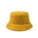 GUIGUI Hats For Women Christmas Ladies Winter Cashmere Bucket Hat Cute And Warm Caps Hunting Fishing Hat Beanies Hats Women (One Size Yellow)