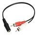 Fairnull 3.5mm 1/8 Stereo Female To 2 Male RCA Jack Adapter Aux Audio Y Cable Splitter