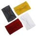 Huaai 4 Elastic Sports Hairbands 4 Pack Wide Headband Women S Black Hijab Boho African Yoga Hijab Solid Color