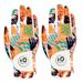 Golf Gloves Women Left Hand Right Leather with Ball Marker Colors 2 Pack Womens Ladies Fashion All Weather Grip Fit Size S M L XL