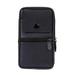 Men Business Phone Bag Case Leather Zipper Waist Pack Pouch Black