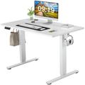 Miekor Electric Height Adjustable Standing Desk Sit to Stand Ergonomic Computer Desk White 40 x 24 W2US097