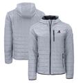 Men's Cutter & Buck Gray Arizona Diamondbacks Rainier PrimaLoft Eco Full-Zip Hooded Jacket