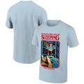 Men's Ripple Junction Steven Rhodes Light Blue He Sees You While You're Sleeping Holiday Graphic T-Shirt