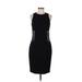 Michael Kors Collection Casual Dress - Sheath Crew Neck Sleeveless: Black Print Dresses - Women's Size 8
