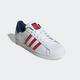 Sneaker ADIDAS ORIGINALS "SUPERSTAR" Gr. 39, bunt (cloud white, better scarlet, dark blue) Schuhe Sneaker