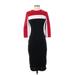 Trafaluc by Zara Casual Dress - Bodycon: Red Color Block Dresses - Women's Size Small