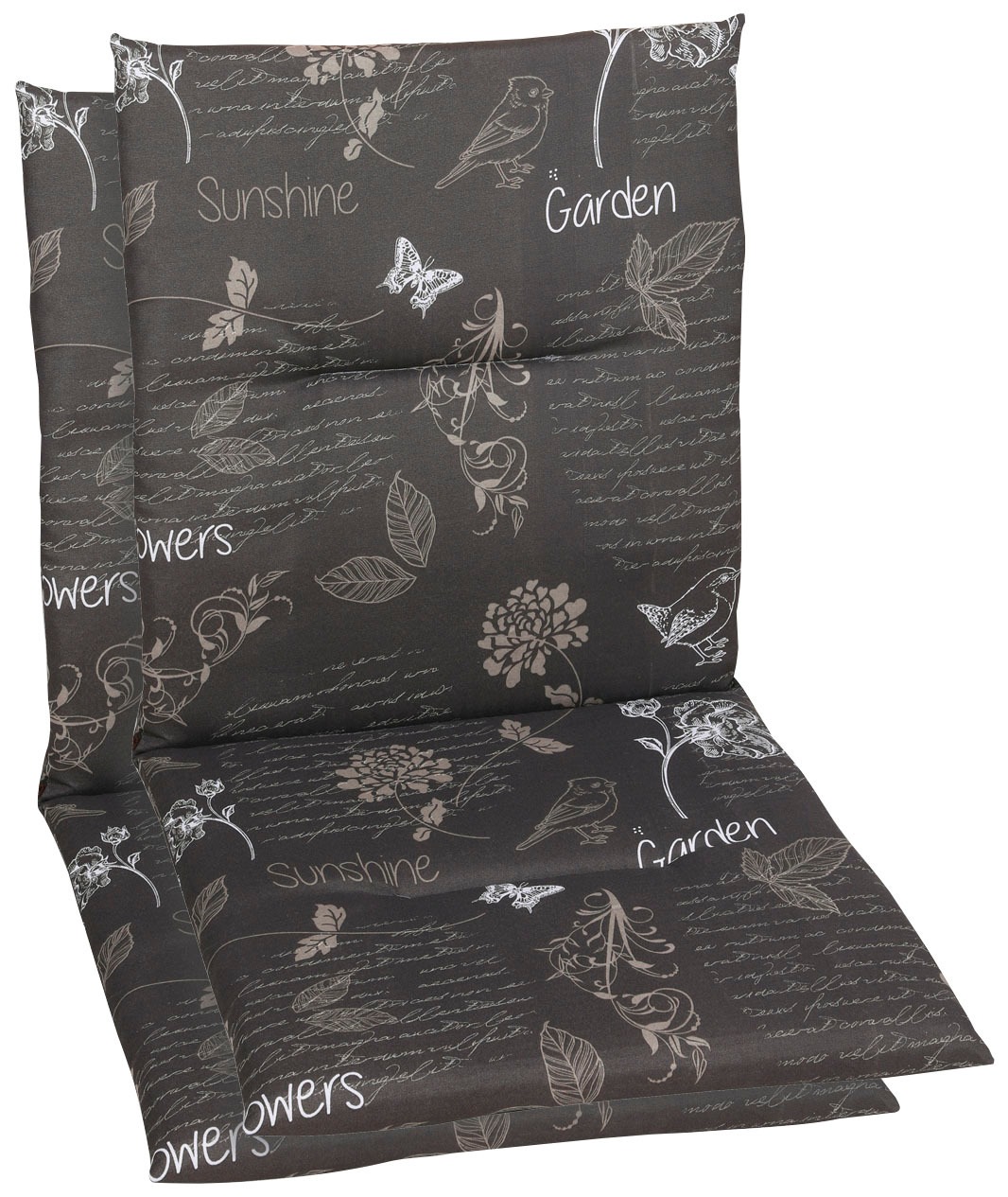 Sesselauflage GO-DE "Amalfi", grau, B:48cm H:4cm T:108cm, Baumwolle, Polyester, Polyurethan, Polsterauflagen, 108x48 cm