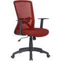 Bürostuhl BYLIVING "Long" Stühle Gr. Webstoff, Kunststoff, rot (ziegelrot, schwarz) Drehstühle