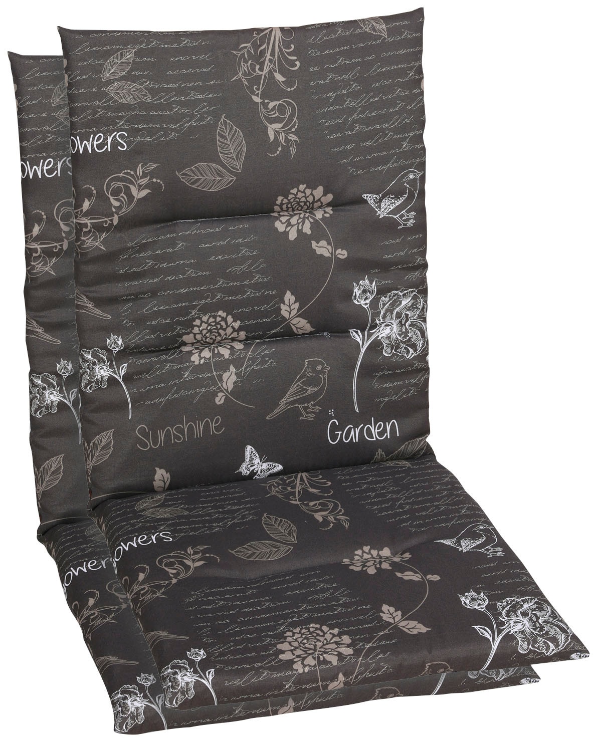 Sesselauflage GO-DE "Amalfi", grau, B:48cm H:4cm T:118cm, Baumwolle, Polyester, Polyurethan, Polsterauflagen, 118x48 cm Image