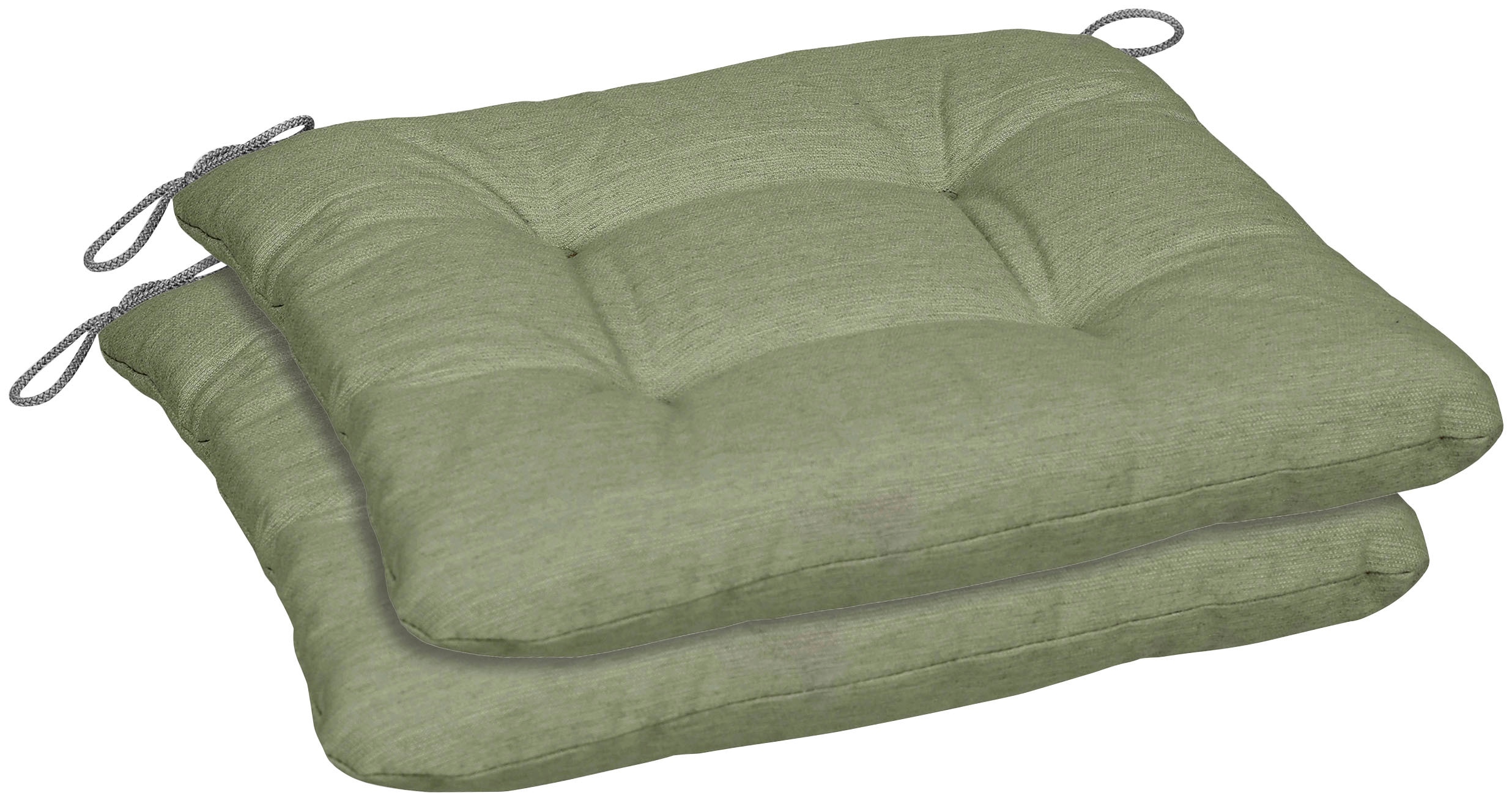 Sitzkissen GO-DE "Carina", grün, B:38cm H:5cm L:38cm, Polyester, Dekokissen_Sitzkissen_Kissenhüllen, 2er Set, 38x38 cm Image