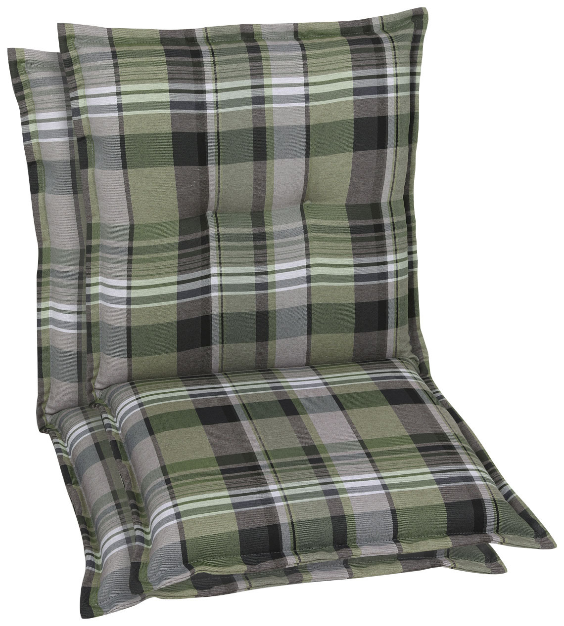 Sesselauflage GO-DE, grau (grau, grün), B:50cm H:9cm T:110cm, Polyester, Polyurethan, Polsterauflagen, 110x50 cm Image