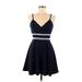 Mi ami Casual Dress - Mini: Blue Dresses - Women's Size Medium