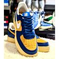 Nike Shoes | Nike Air Force 1 Low Undefeated 5 On It Blue Yellow Croc Dm8462-400 Sz 9.5 | Color: Blue/Yellow | Size: 9.5