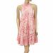 Free People Dresses | Free People Eyelet Embroidered Tunic Mini Dress High Neck Tie Dye Xs New | Color: Pink | Size: Xs