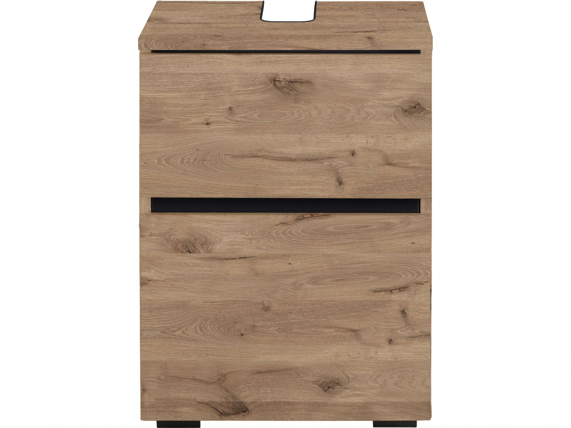 Waschbeckenunterschrank HOME AFFAIRE "Wisla", braun (wiking eiche), B:40cm H:55cm T:35cm, Spanplatte, Schränke, Waschbeckenunterschrank, Siphonausschnitt, Breite 40 cm, Höhe 55 cm