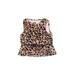 Faux Fur Vest: Pink Leopard Print Jackets & Outerwear - Kids Girl's Size 5