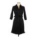 Ann Taylor Casual Dress - Shirtdress: Black Dresses - Women's Size 0 Petite