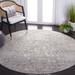 Gray/White 80.4 x 80.4 x 0.47 in Area Rug - Wrought Studio™ Arzaan Machine Braided Round ‎6'7" Area Rug in Gray/Ivory | Wayfair