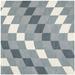 Black/Gray Square 6' Area Rug - Wrought Studio™ Aviesel Handmade Abstract High Quality Wool & Viscose Fiber Carpet Light Gray/Ivory Viscose/Wool | Wayfair