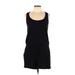 Bobi Casual Dress - Mini Scoop Neck Sleeveless: Black Print Dresses - Women's Size Large