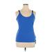 Reebok Active Tank Top: Blue Activewear - Women's Size Large