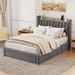 Red Barrel Studio® Wichard Metal Platform Storage Bed Upholstered/Velvet/Metal | 48.03 H x 62.2 W x 87.8 D in | Wayfair