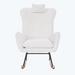 George Oliver Kayllie Rocking Chair Faux Leather/Metal in White | 36.22 H x 25.19 W x 34.25 D in | Wayfair 8779B2E8FDCF4999AA38801EBF4E3E3F
