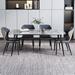 Corrigan Studio® Modern Light Luxury Rectangular Rock Slab Dining Table & Chair Set in Gray | 29.53 H x 31.5 W x 55.12 D in | Wayfair