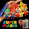 Porte-clés Super Mario Bros Butter Anime Bag Pendant Jeu créatif Pixel Figure Cartoon Porte-clés