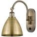 Ballston Metal Bristol 13.25"H Antique Brass Horizontal Swivel LED Sco