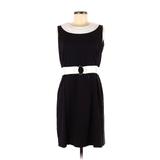 Karin Stevens Casual Dress - A-Line Keyhole Sleeveless: Black Solid Dresses - Women's Size 8