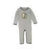 Long Sleeve Outfit: Gray Color Block Bottoms - Kids Boy's Size 110