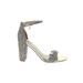 G by GUESS Heels: Blue Shoes - Women's Size 9 - Open Toe