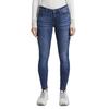 Skinny-fit-Jeans TOM TAILOR DENIM "JONA", Damen, Gr. 30, Länge 34, blau (clean mid stone blau denim), Denim/Jeans, Obermaterial: 72% Baumwolle, 27% Polyester, 1% Elasthan, casual, skinny fit lang, Jeans