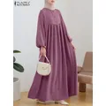 ZANZEA abito moda musulmana Abaya IsIamic abbigliamento donna elegante abito da festa a maniche