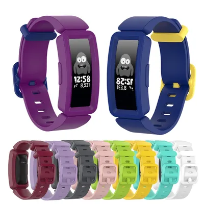 Weiches silikon armband für fitbit ace 2 kinder smart watch ersatz band klassisches armband für fitbit inspirieren/inspirieren hr armbänder