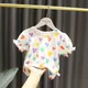 Baby Mädchen herzförmigen Druck Tanktops neue Kinder Mädchen Regenbogen Herz gedruckt weiße T-Shirts