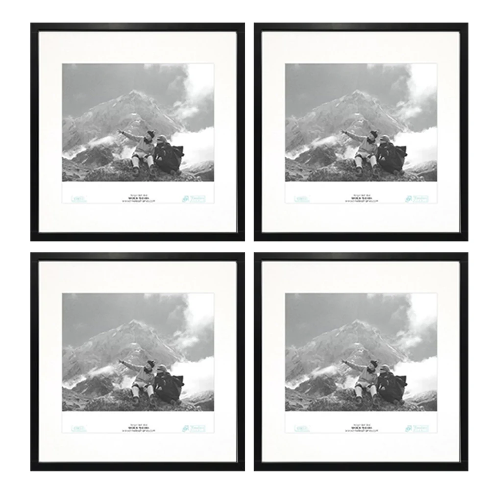 4 Teile/satz Bilderrahmen Metall Posterrahmen Klassische Aluminium Bilderrahmen Für Wandbehang Quadrat 25X25 30x30cm Fotorahmen Image