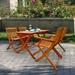 Foldable Patio Dining Set 4 Folding Chairs & 1 Dining Table Indoor and outdoor universal Teak