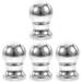 4 Pieces Decor Top Hat Replacement Flagpole Topper Colodial Silver Ball Garden Head