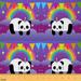 YST Kids Panda DIY Waterproof Fabric Girls Upholstery Fabric Kids Cartoon Kawaii Galaxy Stars Fantasy Fabric by The Yard Cute Rainbow Unicorn Print Boys White Black Bear Fabric Purple 1 Yard