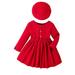 EHQJNJ Baby Girl Outfits 12-18 Months Fall and Winter Toddler Girls Long Sleeve Solid Colour Bowknot Ruffles Dress Hat Two Piece Outfits Set For Kids Clothes Red Camouflage