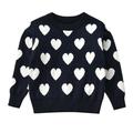 FRSASU Kids Clothing Clearance Infant Baby Kids Girls Boys Valentin Heart Print Knit Pullover Sweater Tops Black 110\5T