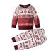 Girls Fall Outfits Baby Boys Cotton Floral Autumn Snowflake Deer Christmas Long Sleeve Shirt Tops Pants Pajamas Set Clothes Baby Boy Fall Outfits Red 2 Years-3 Years